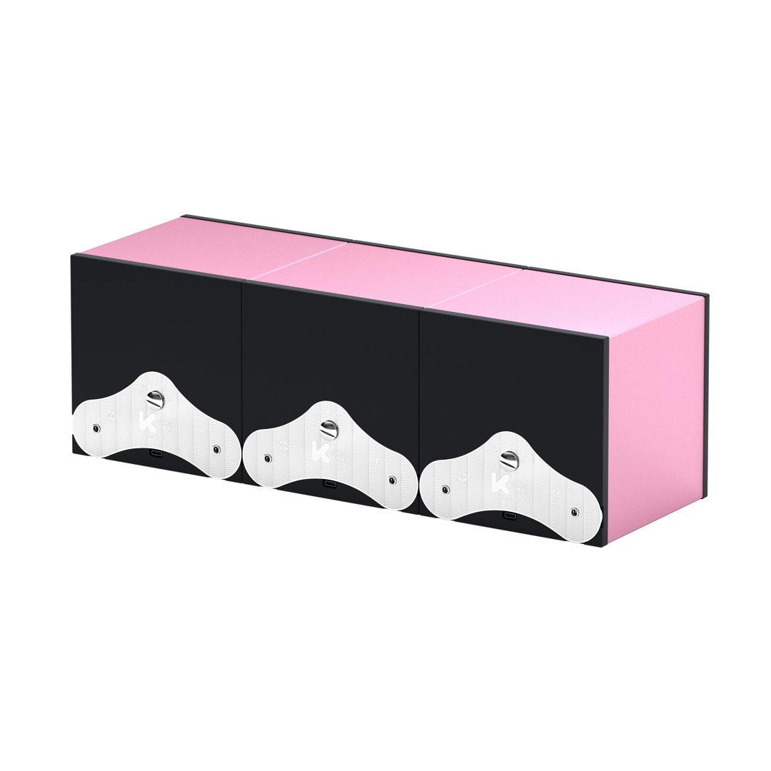 SwissKubik Masterbox Aluminium Rosa - 3 Uhren