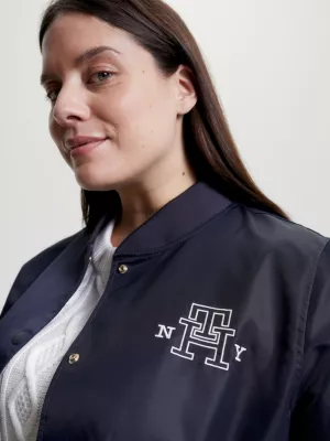 Jaqueta Bomber Curve Varsity com Logo