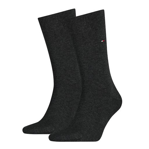Tommy Hilfiger 2-pak Strømper, Mørkegrå, 43-46