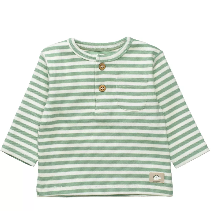 STACCATO Shirt pine green gestreift