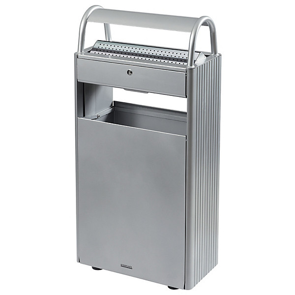 Bornes cendrier 12 L et corbeille 60 L Rossignol gris métal