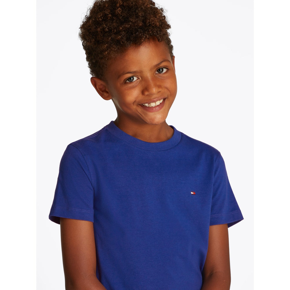 Køb Tommy Hilfiger Wedge Blue Essential Bomuld Reg T-Shirt