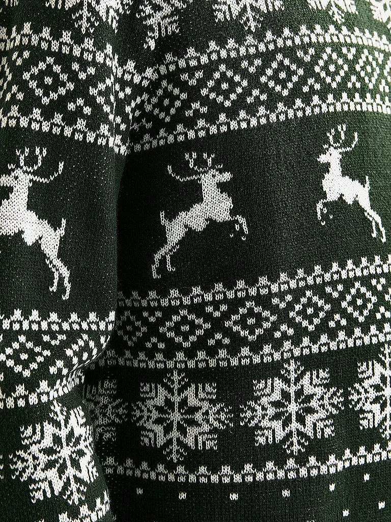 JACK & JONES Pullover JJXMAS GABRIEL dunkelgrün