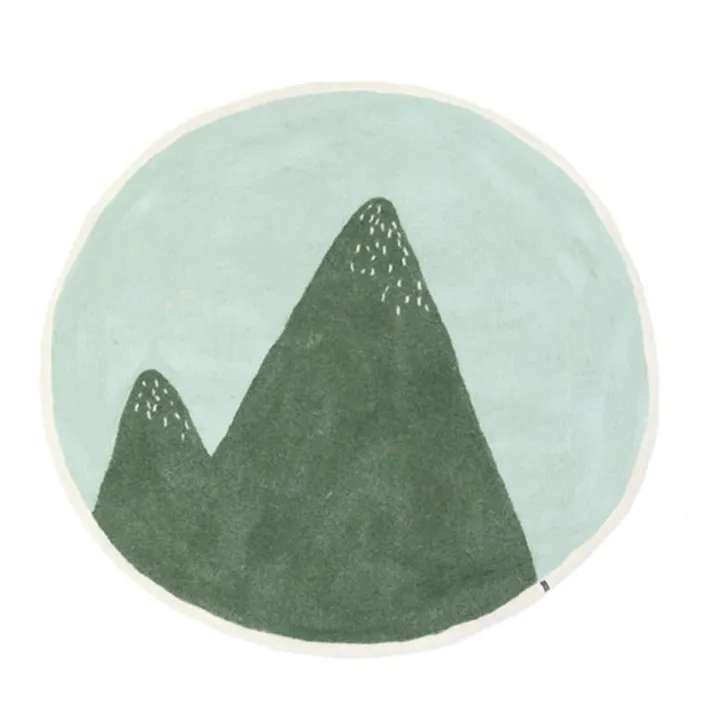 Muskhane Tapis Pasu Montagne en feutre | Bleu