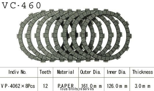 Kyoto - Disques garnis d'embrayage VC460