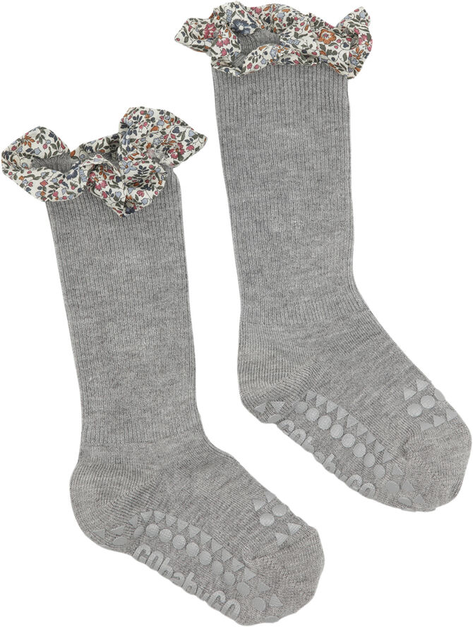 GoBabyGo Non-slip socks - Bamboo / Liberty Grey melange / ka