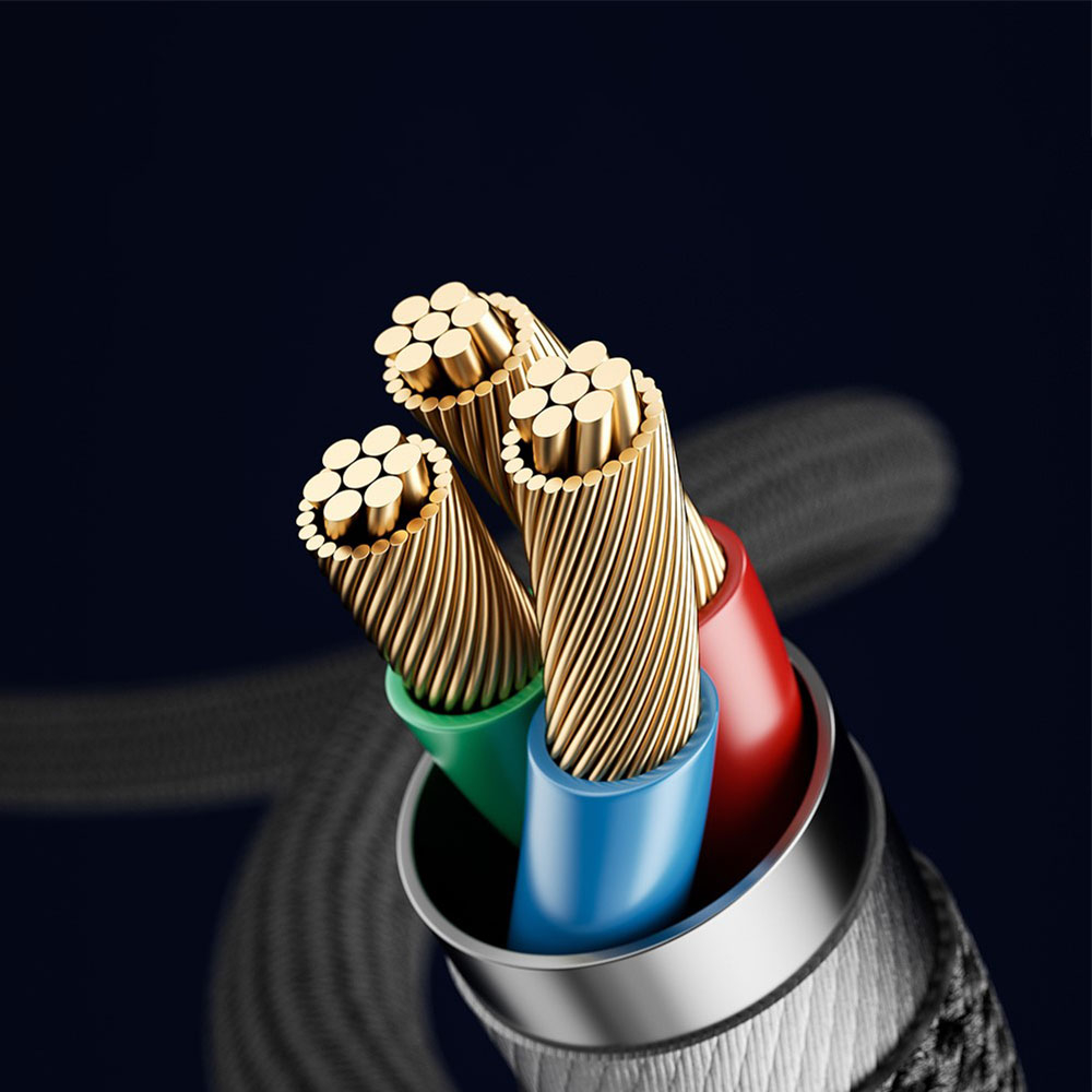 (2m) 3.5mm Klinke Audio Stecker auf 3.5 mm Klinke Stecker Stereo AUX geflochtenes Kabel - Blau