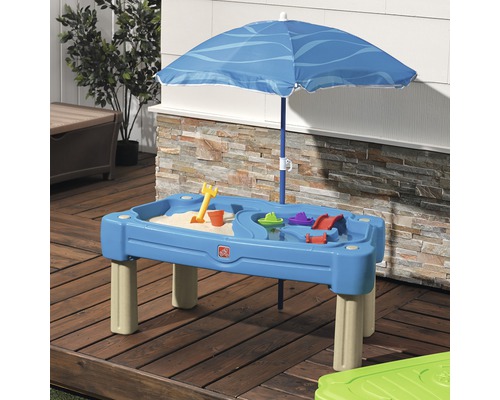 Step2 Cascading Cove zand- en watertafel 108x59x61 cm met parasol