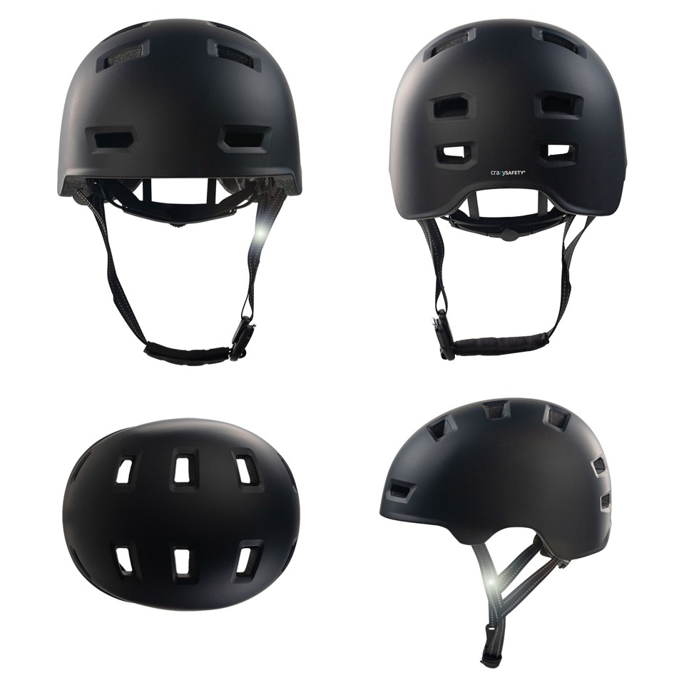 Crazy Safety - Sort hjelm - Black - M (54-57cm)