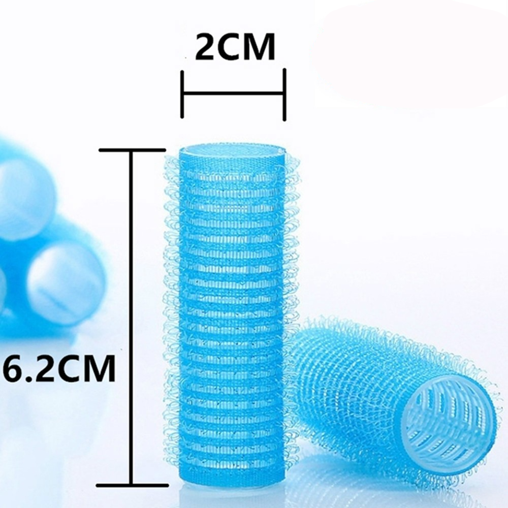 (12er Set) Ø20-25mm Locken Wickler Haar Styling ohne Hitze selbsthaftende Wickler in 2 Grössen - Div. Farben