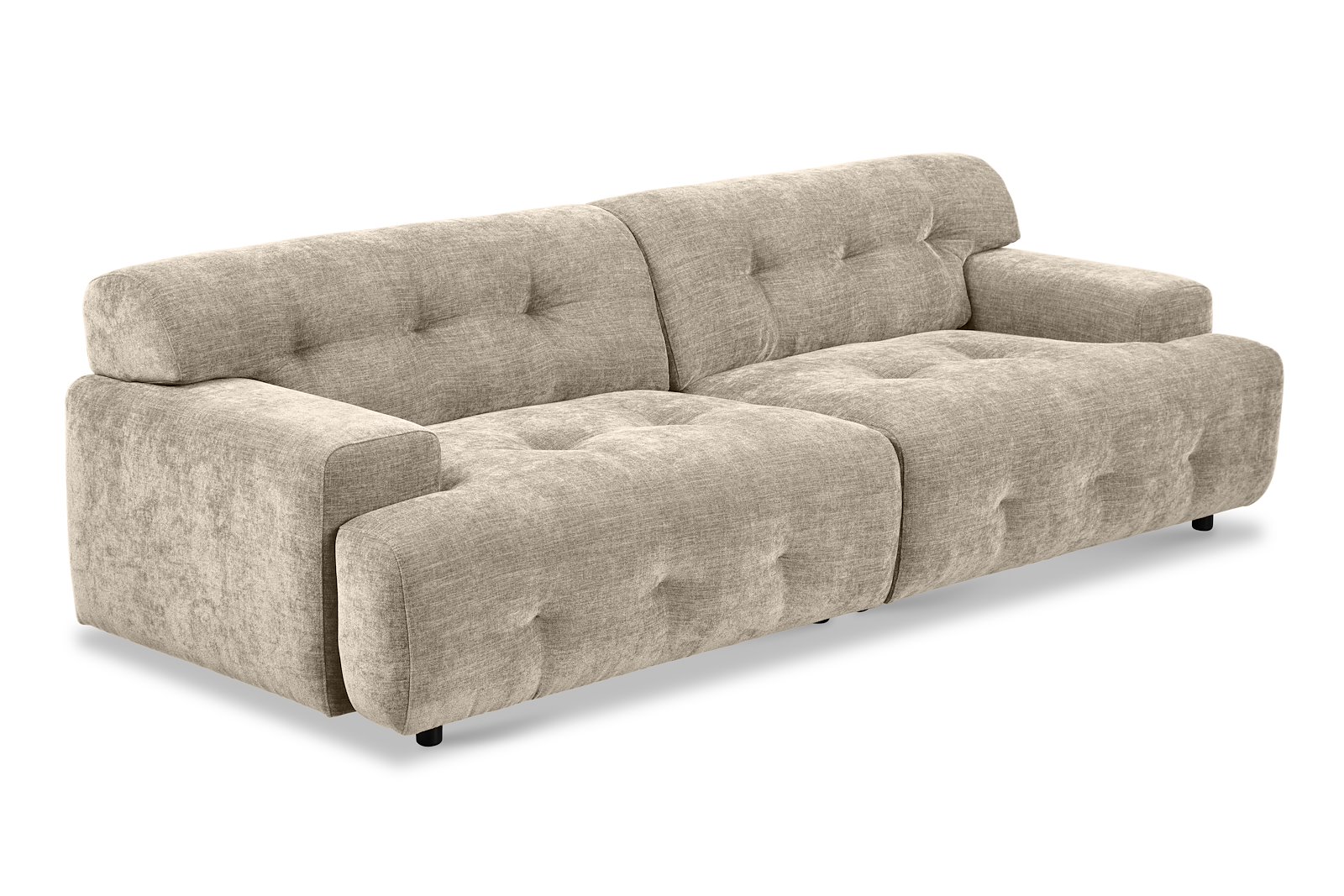 Bob 3-seter Tekstil City 05 Beige med sorte ben.