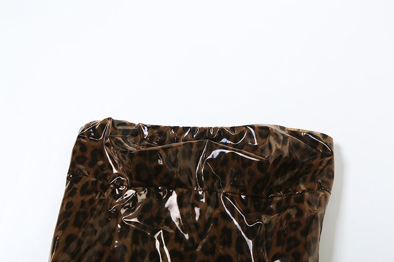 Weaveal - Mini-kokerjurk met luipaardprint