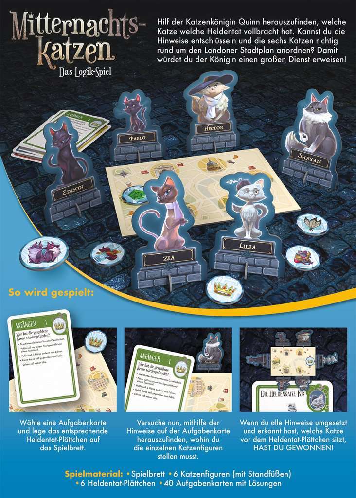 Thinkfun Spiel Mitternachtskatzen Das Logik-Spiel