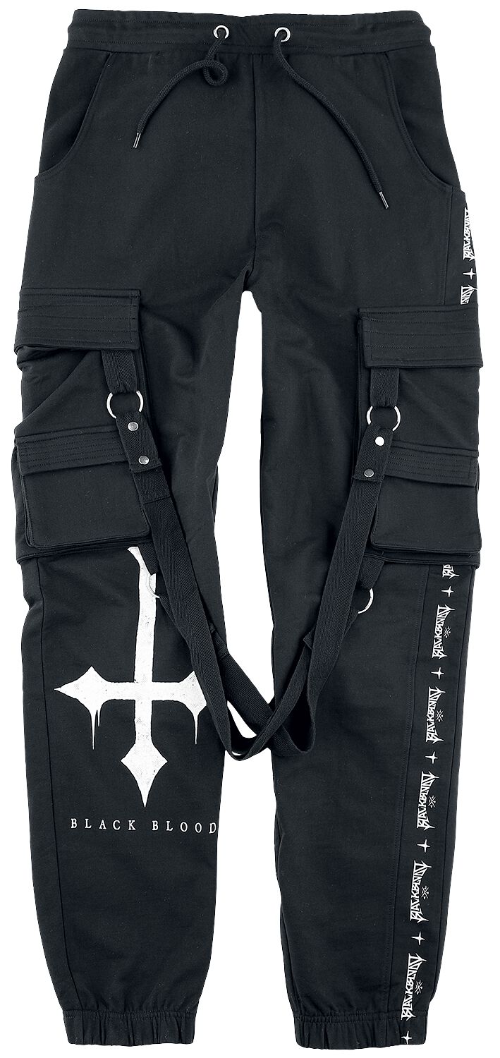 Pantalon Confortable Avec Poches Et Imprimés Black Blood | Black Blood by Gothicana Pantalon en toile