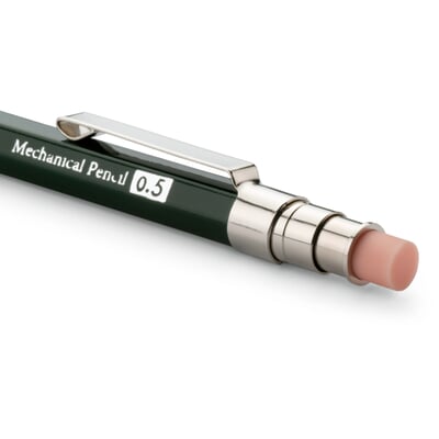 Mini-Druckbleistift Zedernholz 0,5-mm-Mine, Grün