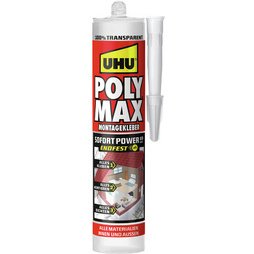 Colle Fixation Invisible UHU Poly Max®Extra Fort Transparent