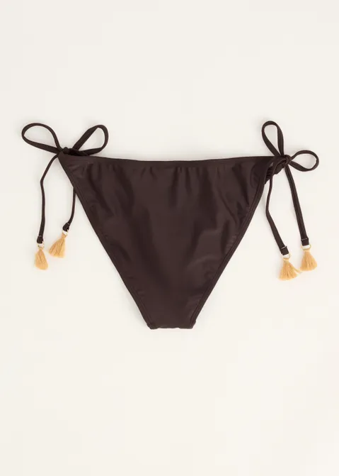 Bikini broekje geborduurd bruin (BRN.D)