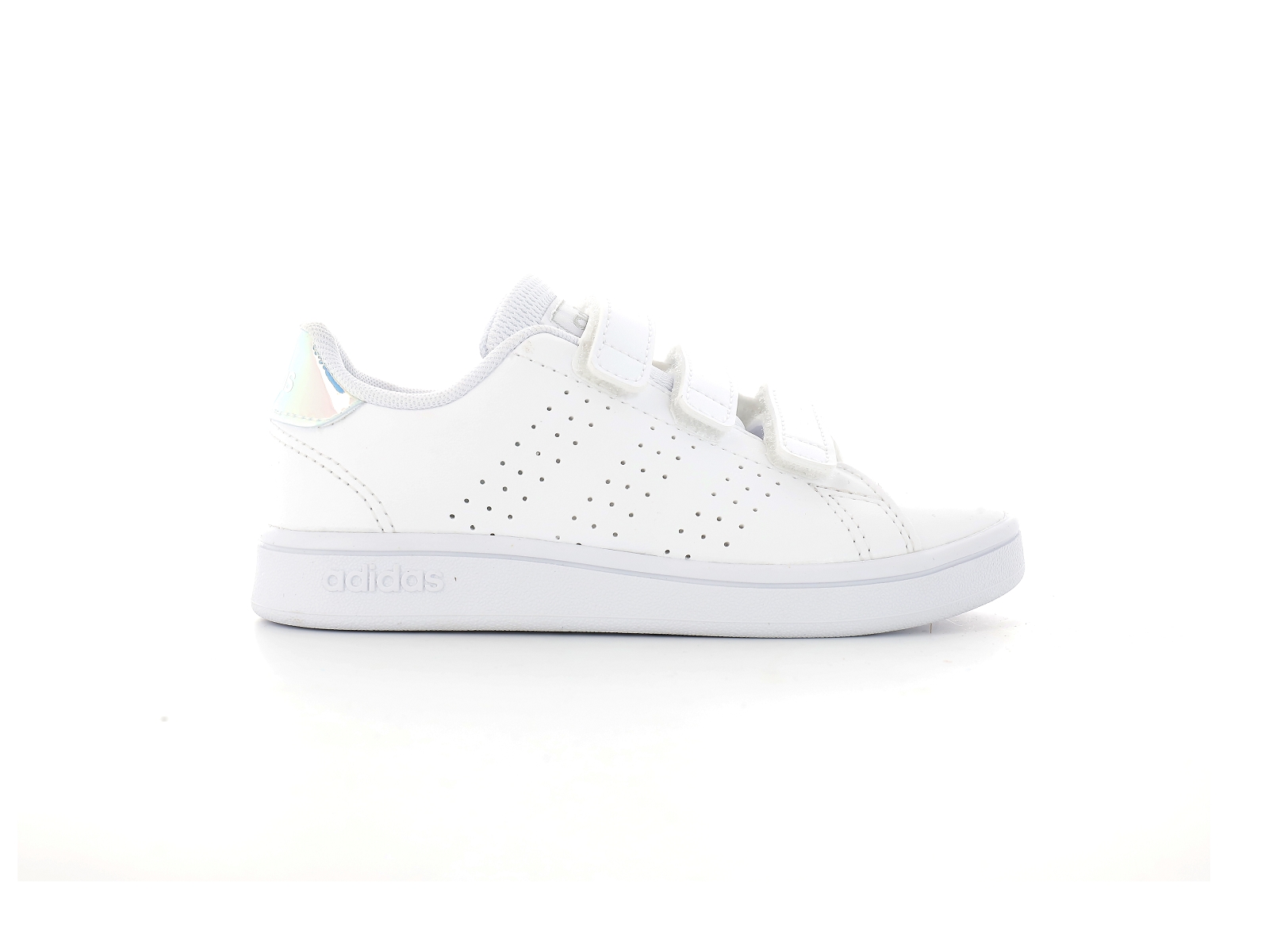 Adidas-ADVANTAGE C Synthétique Blanc Argent