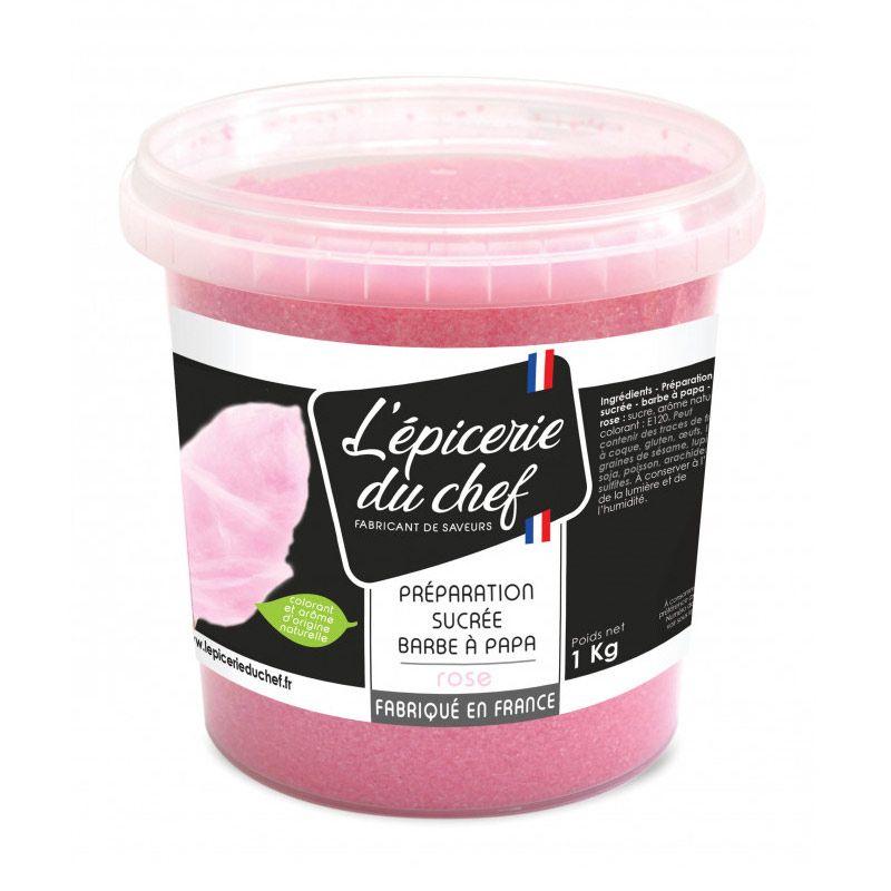 Préparation sucrée pour barbe à papa Rose 1 kg Scrapcooking