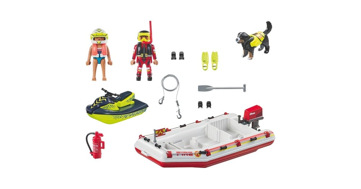 PLAYMOBILCity Action - Brandweerboot met waterscooter Constructiespeelgoed  (71464)