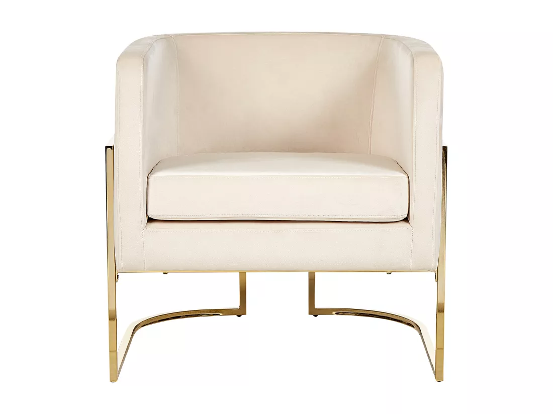 Fauteuil SIRKKA Velours Crème