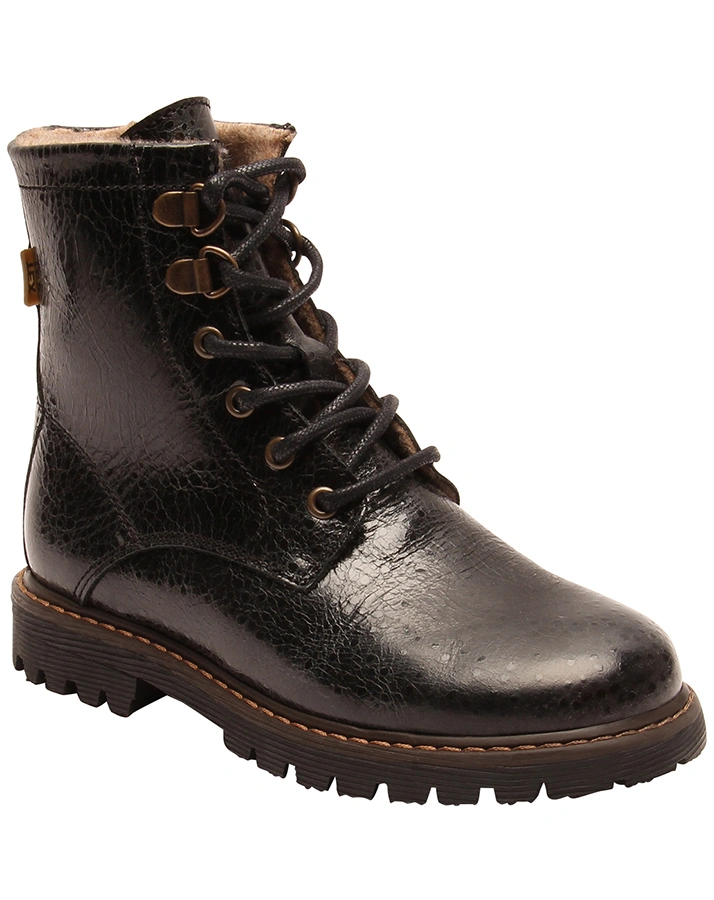 Schnür-Boots DAWN TEX gefüttert in schwarz