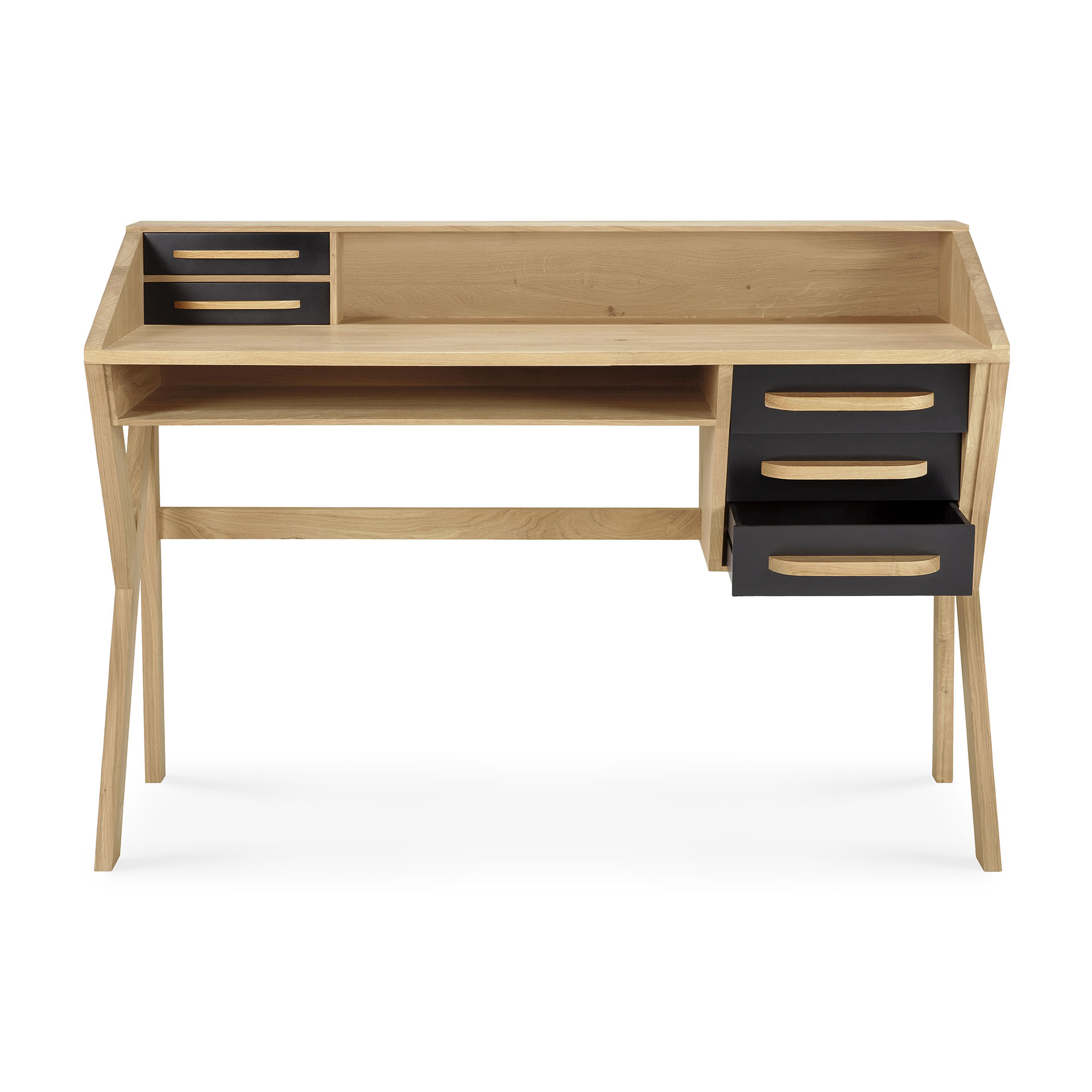 Oak Origami desk - black