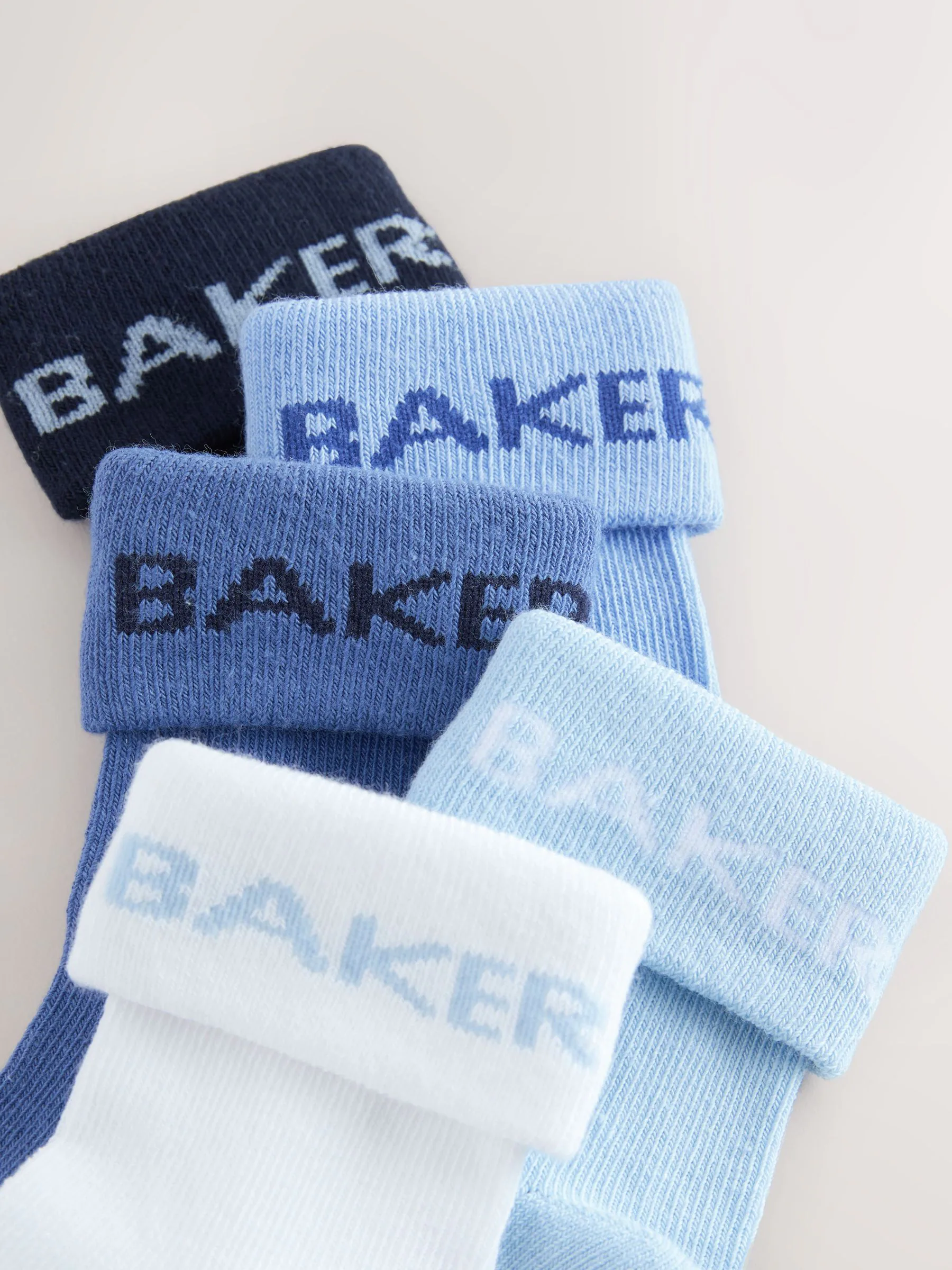 Blauw - Baker by Ted Baker babysokken verpakking van 5