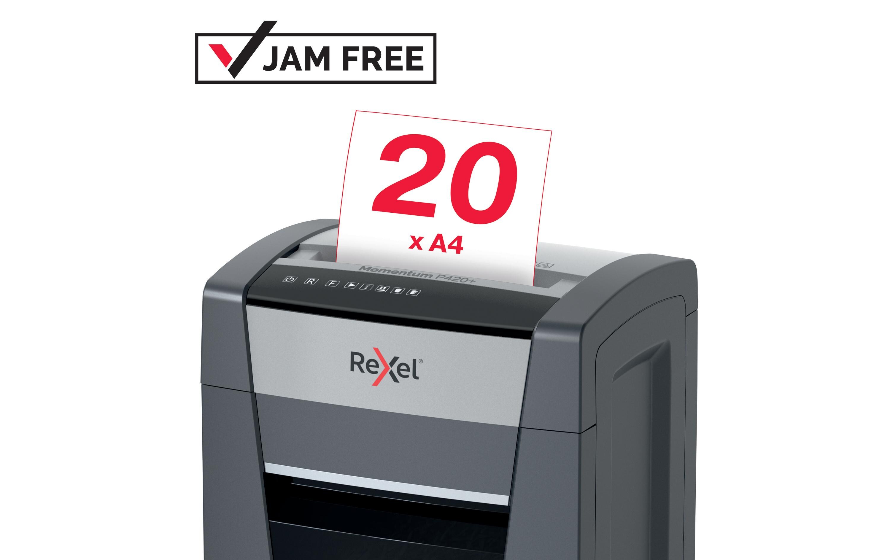 Aktenvernichter Momentum P420+ P-4, 20 Seiten<br>Manueller Aktenvernichter für die sichere und schnelle Vernichtung vertraulicher Unterlagen
