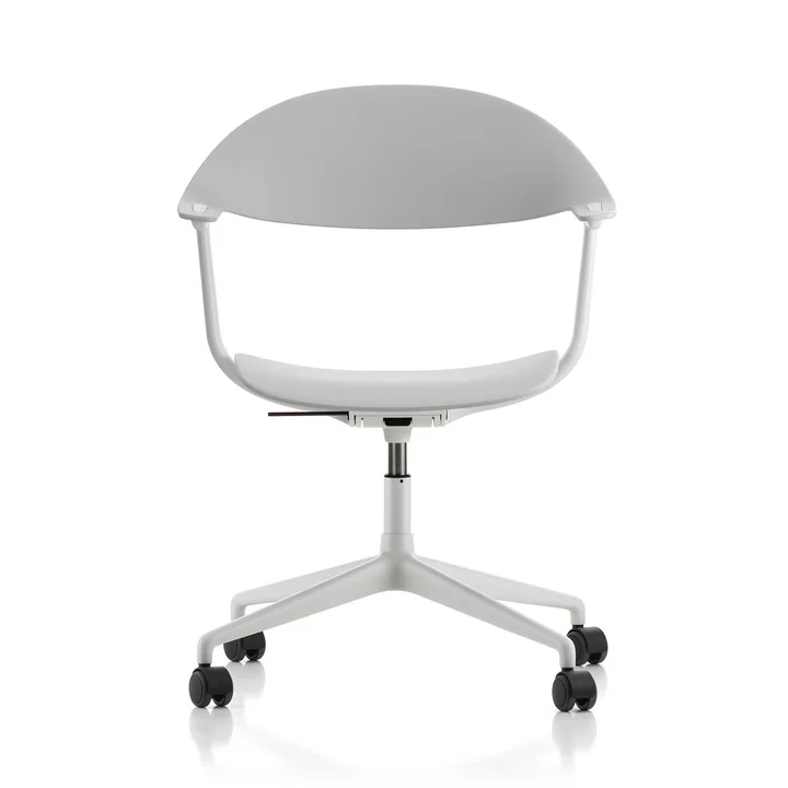 Vitra - Mynt Bürostuhl Viersterngestell, grau / soft light (Rollen für Hartboden)