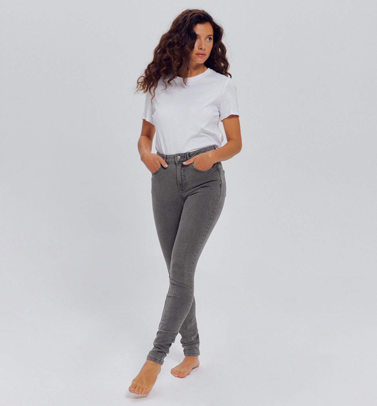 Jean skinny femme GASPARD - Jeans gris