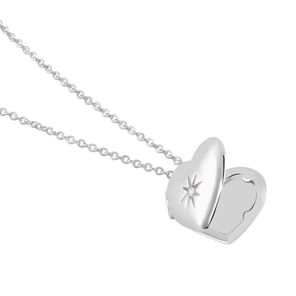 Collier Cahida Argent Blanc Oxyde De Zirconium