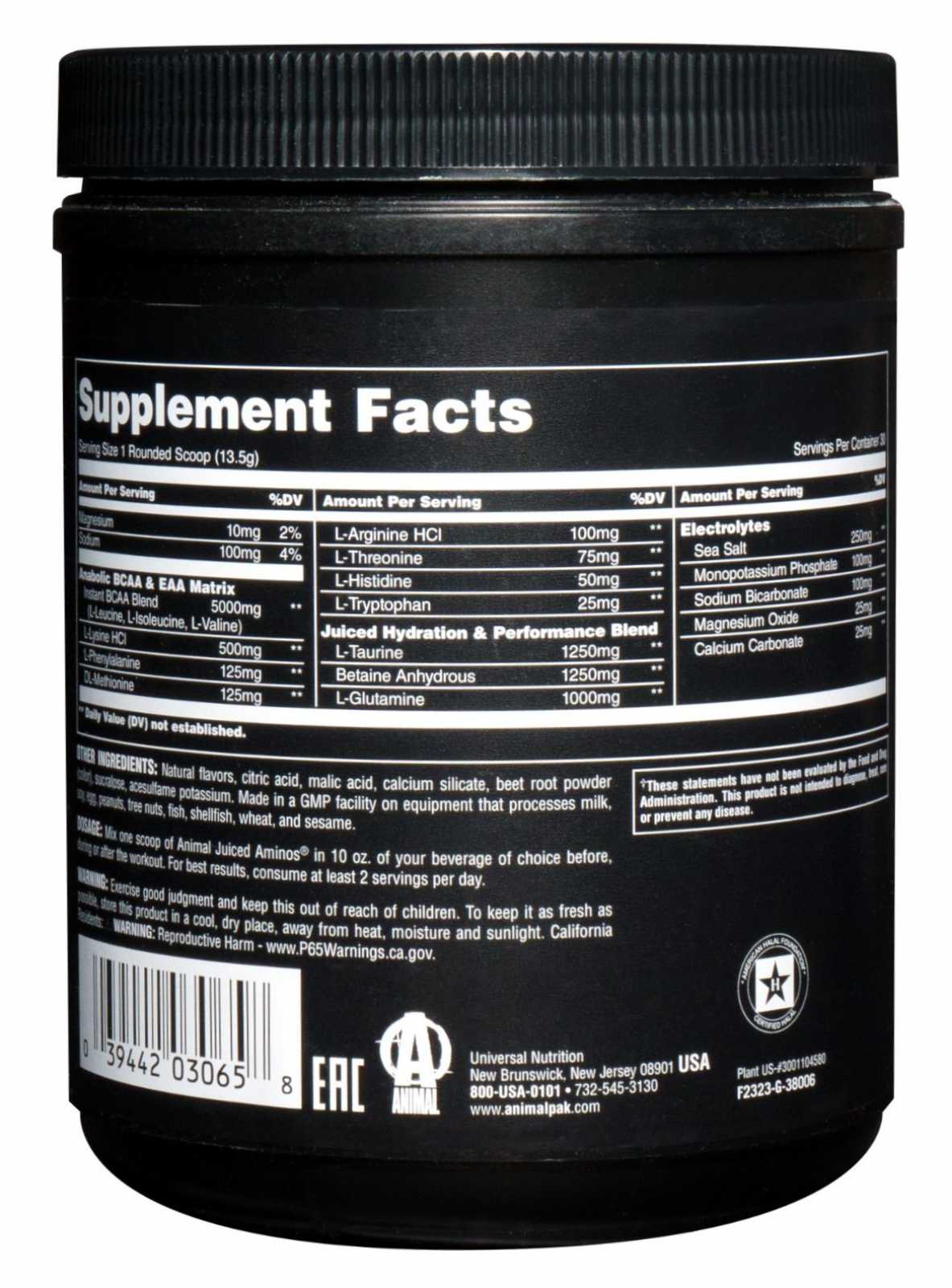 Animal Juiced Aminos 30 doses