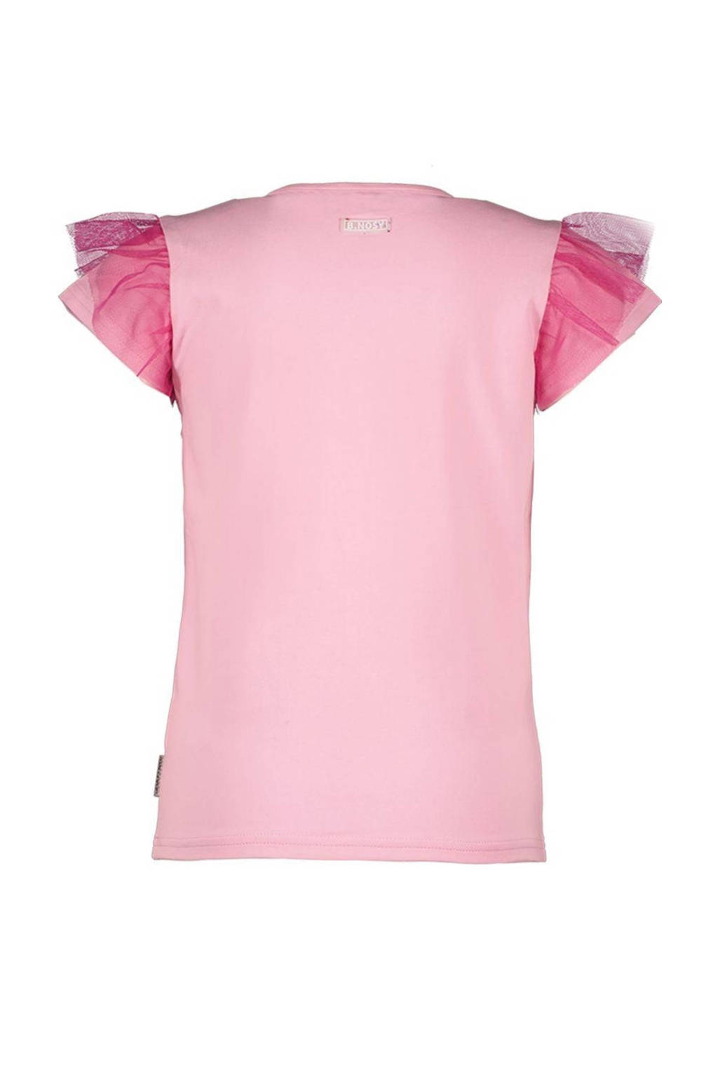 B.Nosy T-shirt met tekst zoetroze/fuchsia