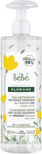 Klorane Eau Nettoyante Au Calendula Bio Visage Et Corps 400ml