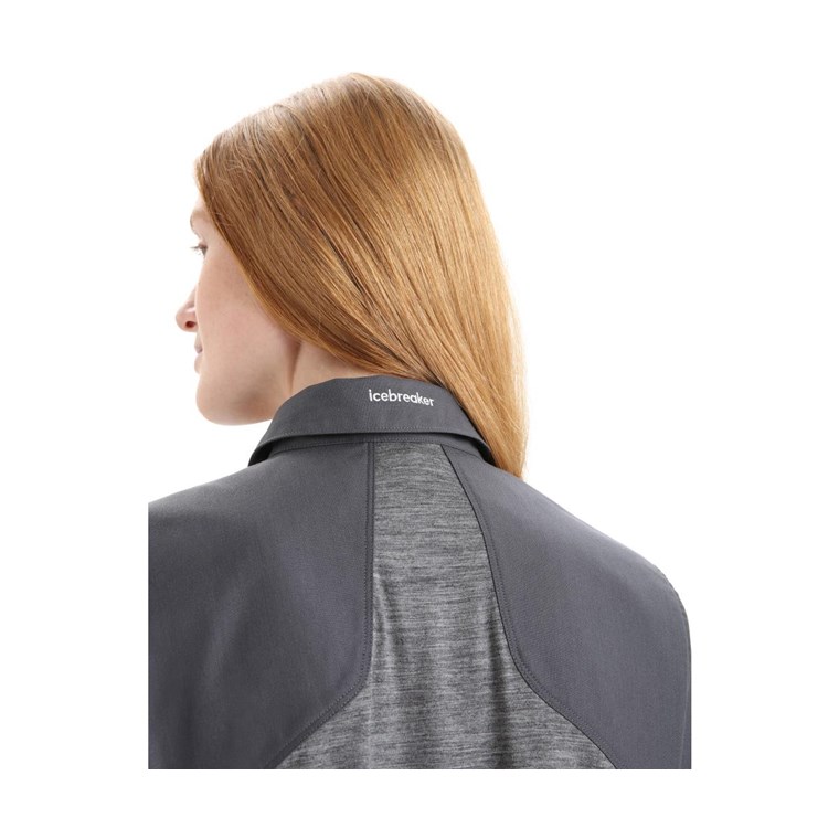 Icebreaker Hike SS Top Women Gritstone Heather/Monsoon