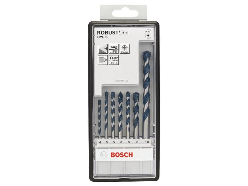Bosch Professional Betonbohrer-Set CYL-5, 4 - 10 mm, 7-teil 7-teiliges CYL-5 Robust Line, Bohrer-Set für Bohrungen in Beton