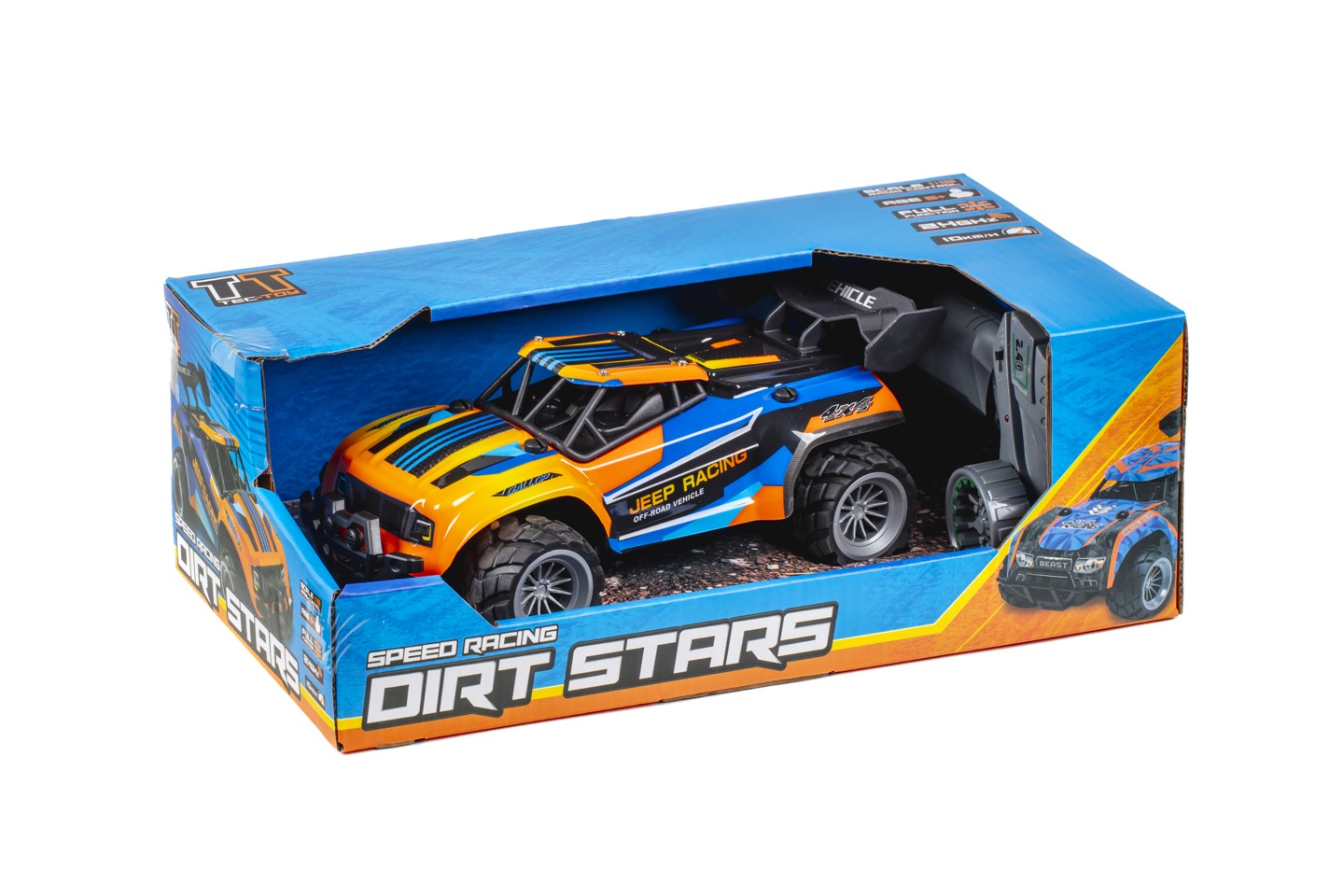 TEC-TOY - Fjernstyret bil 1:20 2,4G 3,7V Li-ion - Blå/orange