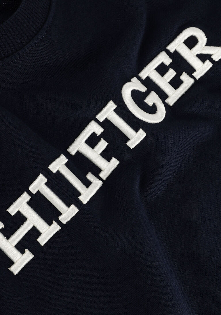 TOMMY HILFIGER blauwe tommy hilfiger sweater reg monotype emb sweatshirt