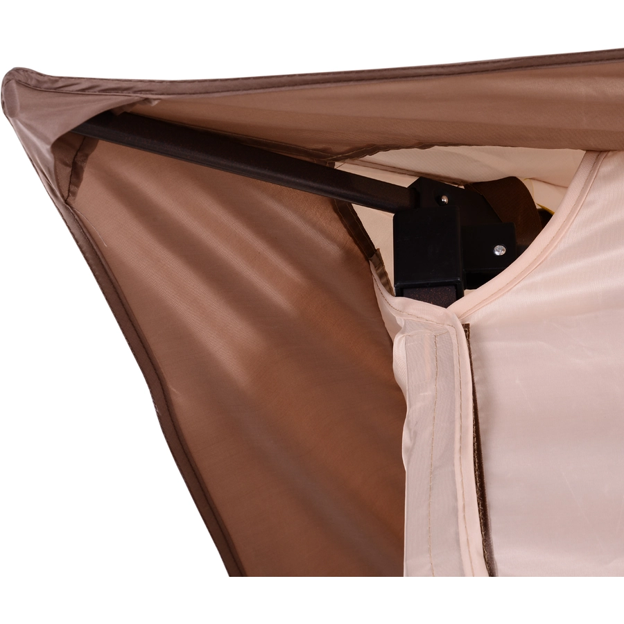 Outsunny Faltpavillon mit Seitenwänden khaki