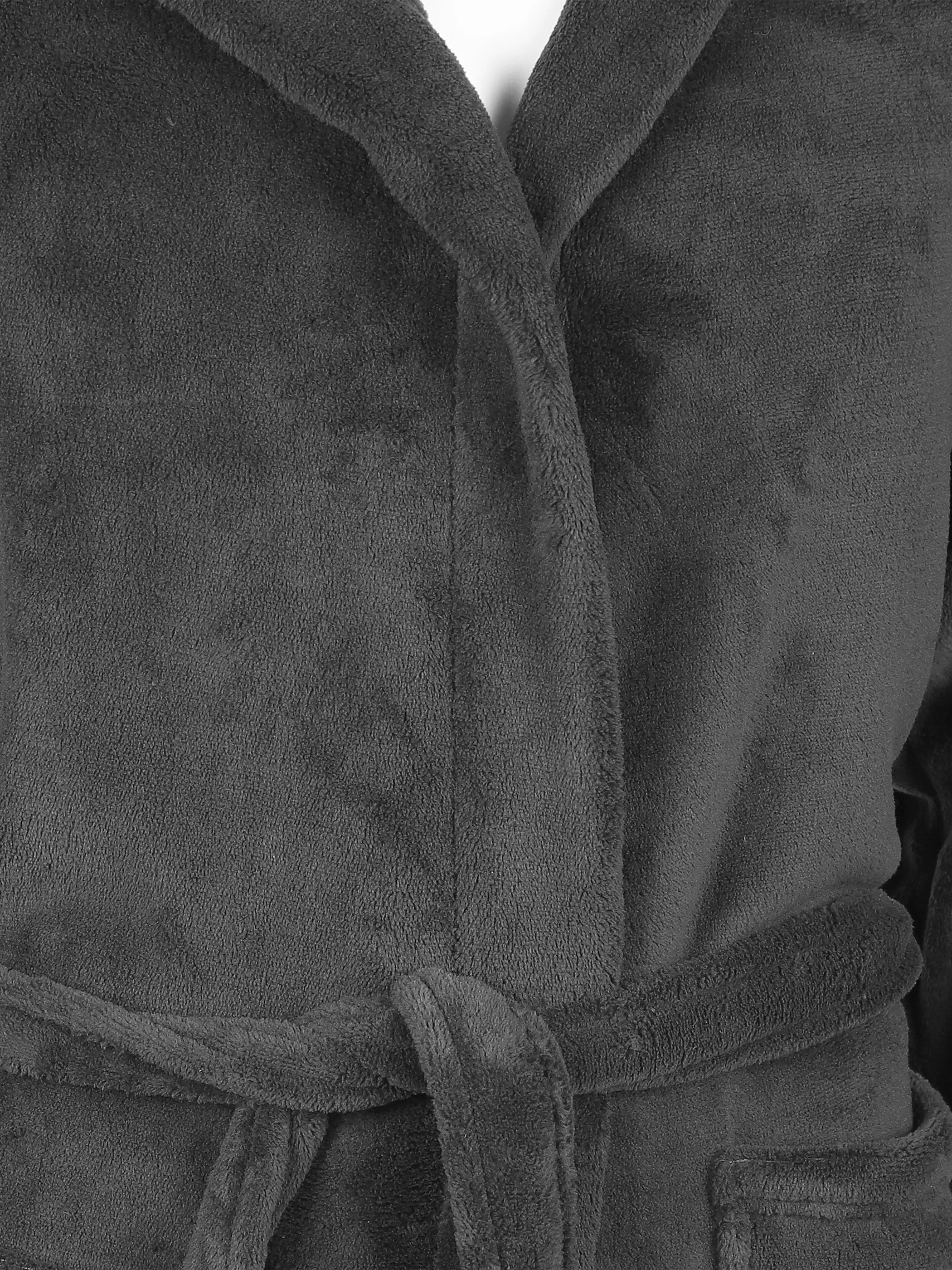 Unisex Teddy Bademantel mit Kapuze