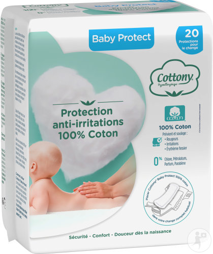 Cottony Baby Protect 100% Cotton 20 Pièces