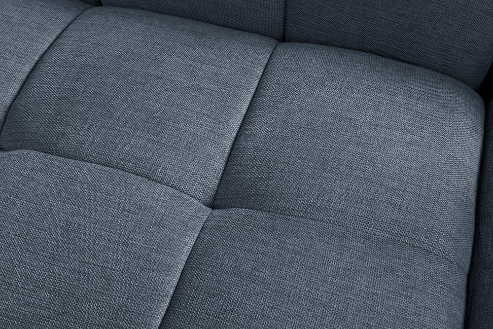 Modernes Ecksofa CITY 240cm blau Strukturstoff 3-Sitzer Couch inkl. Kissen