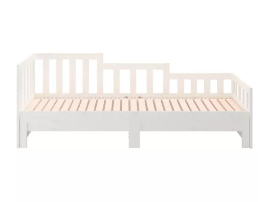 Lit coulissant sans matelas blanc 2x(90x190) cm