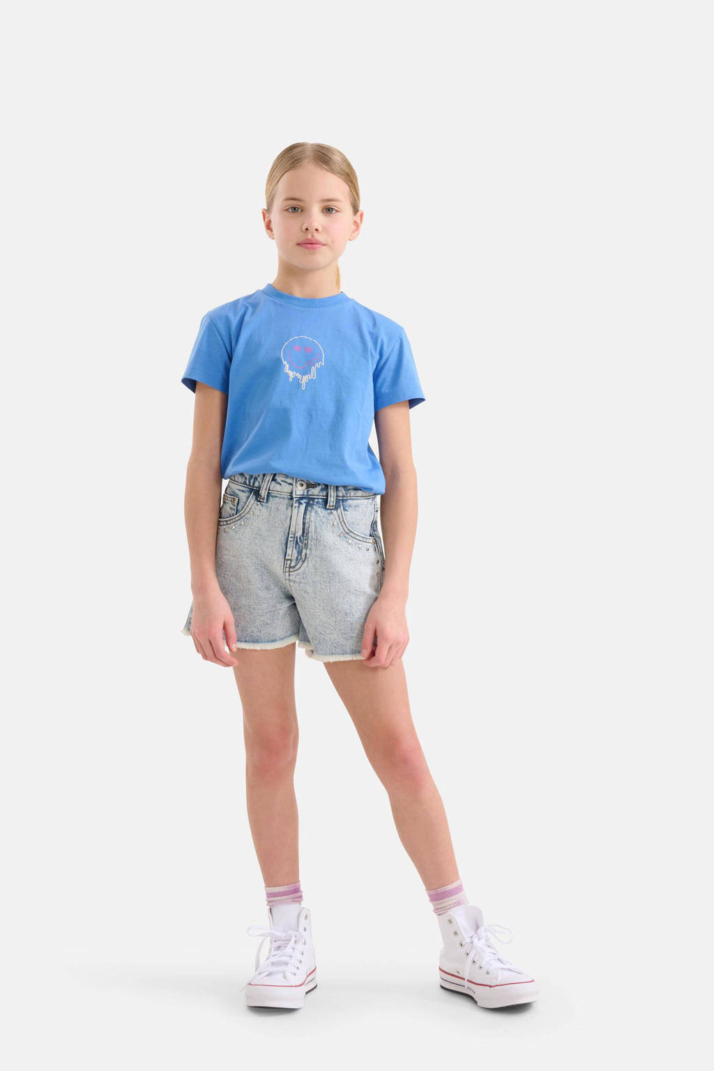 Shoeby regular fit denim short light blue denim bleached