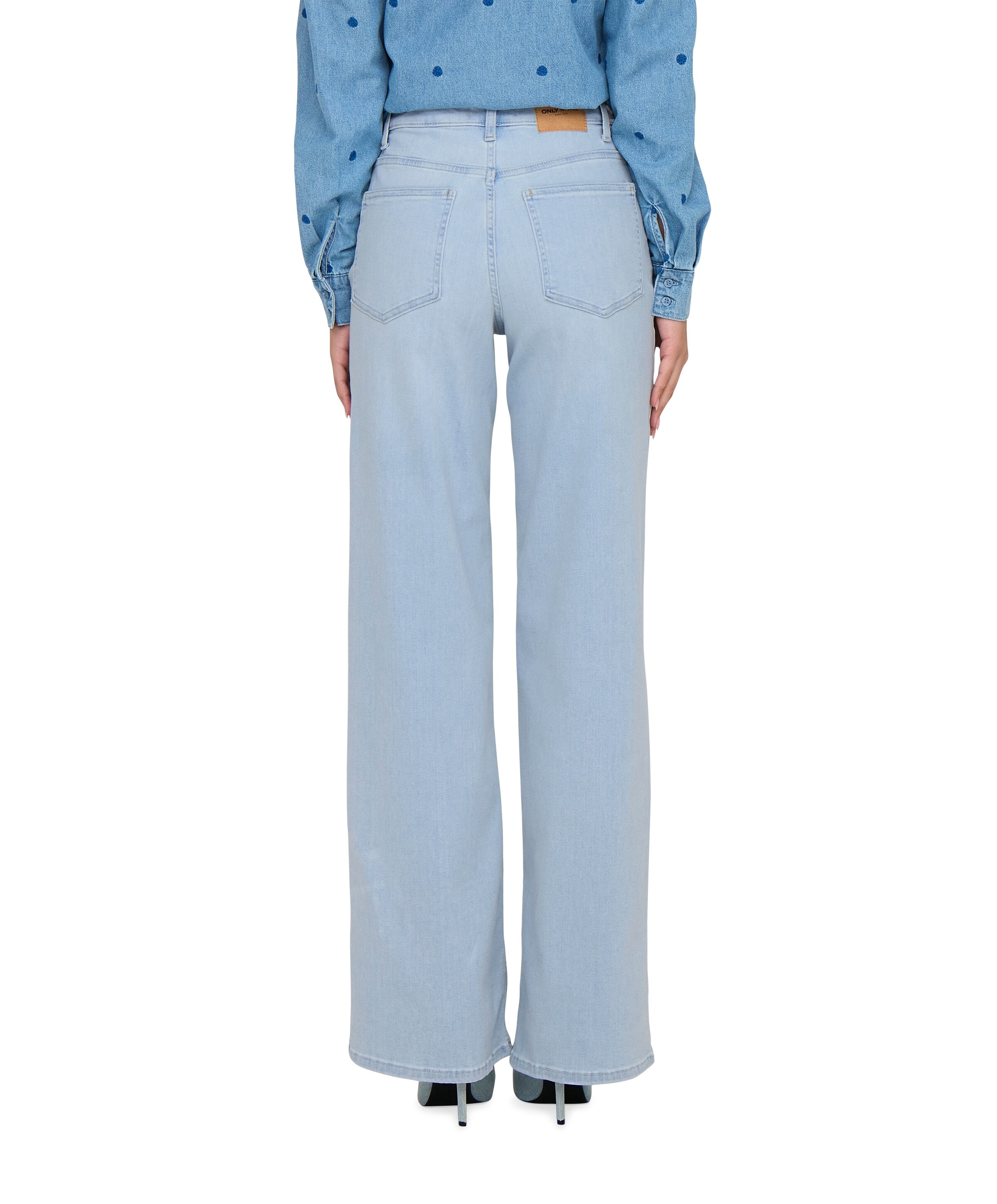 Only ONLMADISON BLUSH HW WIDE DNM CRO495 dames jeans blauw