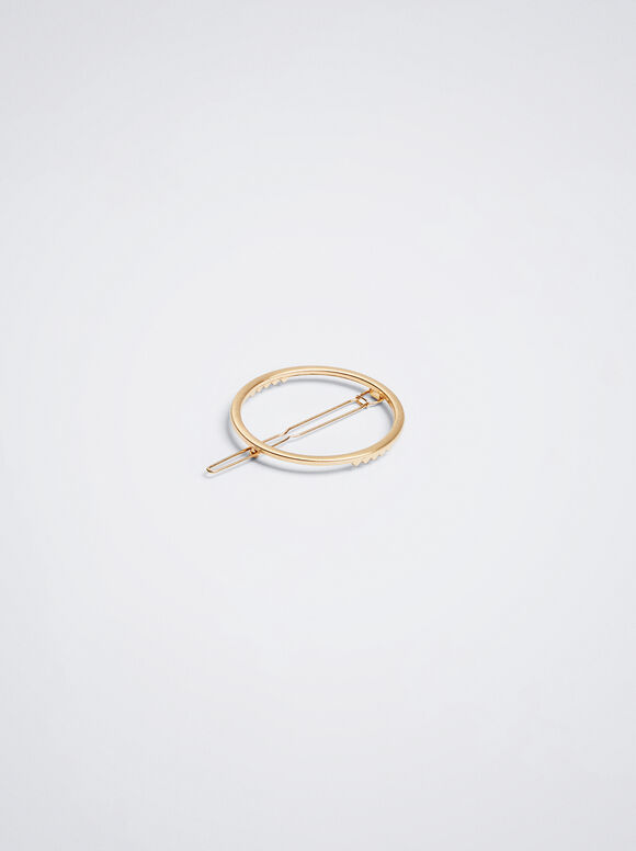 Pinça circular dourada - Dourada