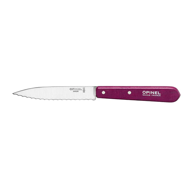 Couteau cranté N°113 aubergine Opinel