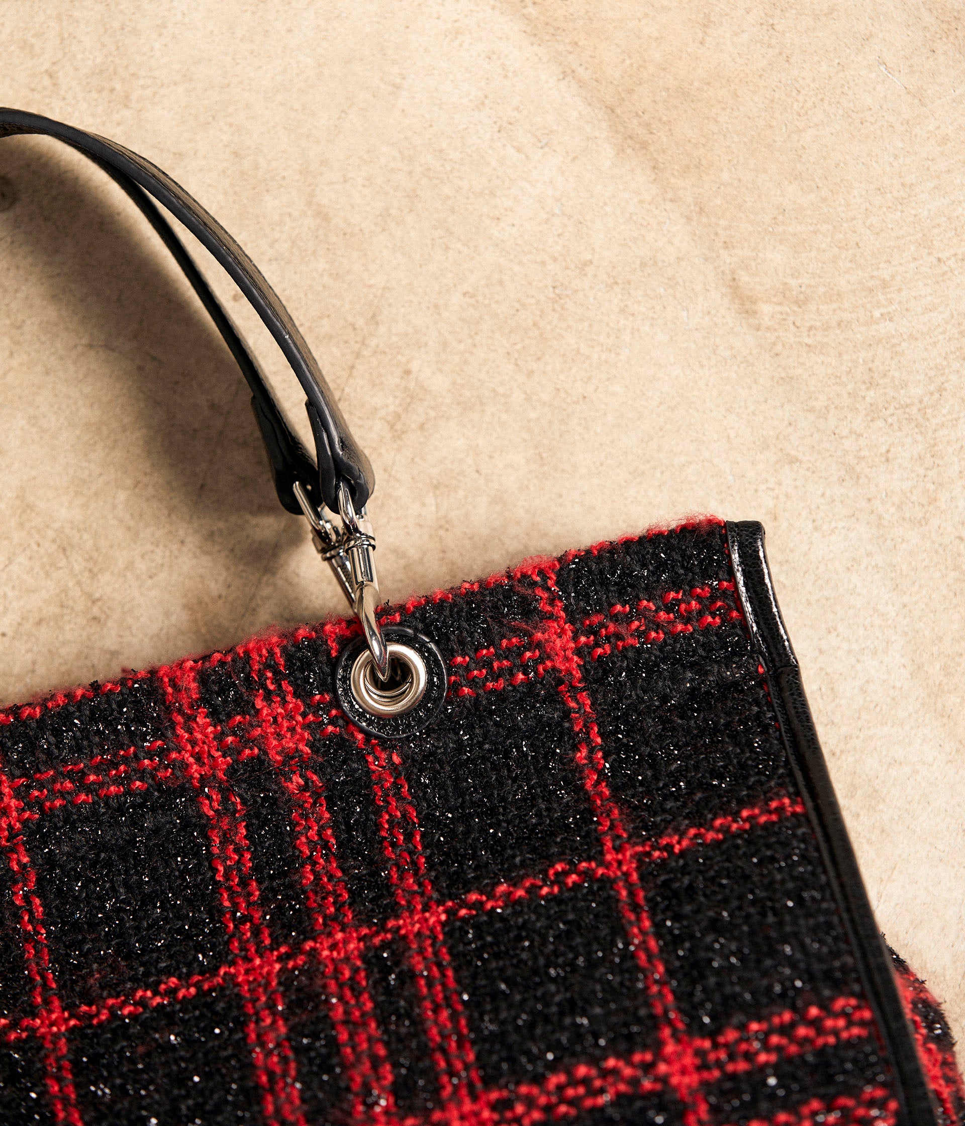 Sac noir tweed Alphonsa