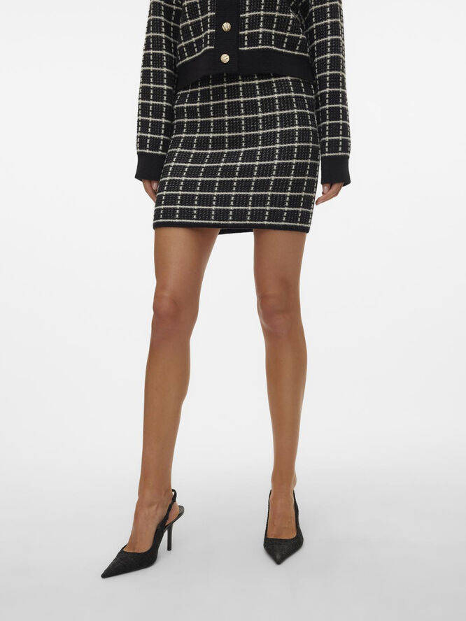Vero Moda VMKIA NW MINI SKIRT CO BOO Black/w. birch